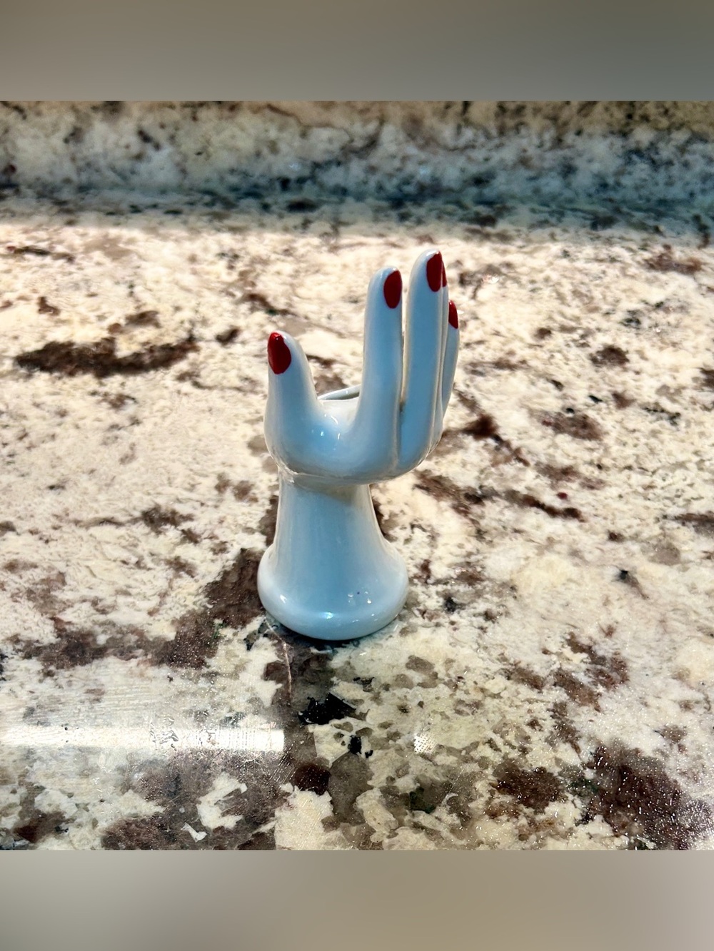 Vintage Ceramic Hand Multi-use Ornament | Holds/ displays rings, brushes, pens